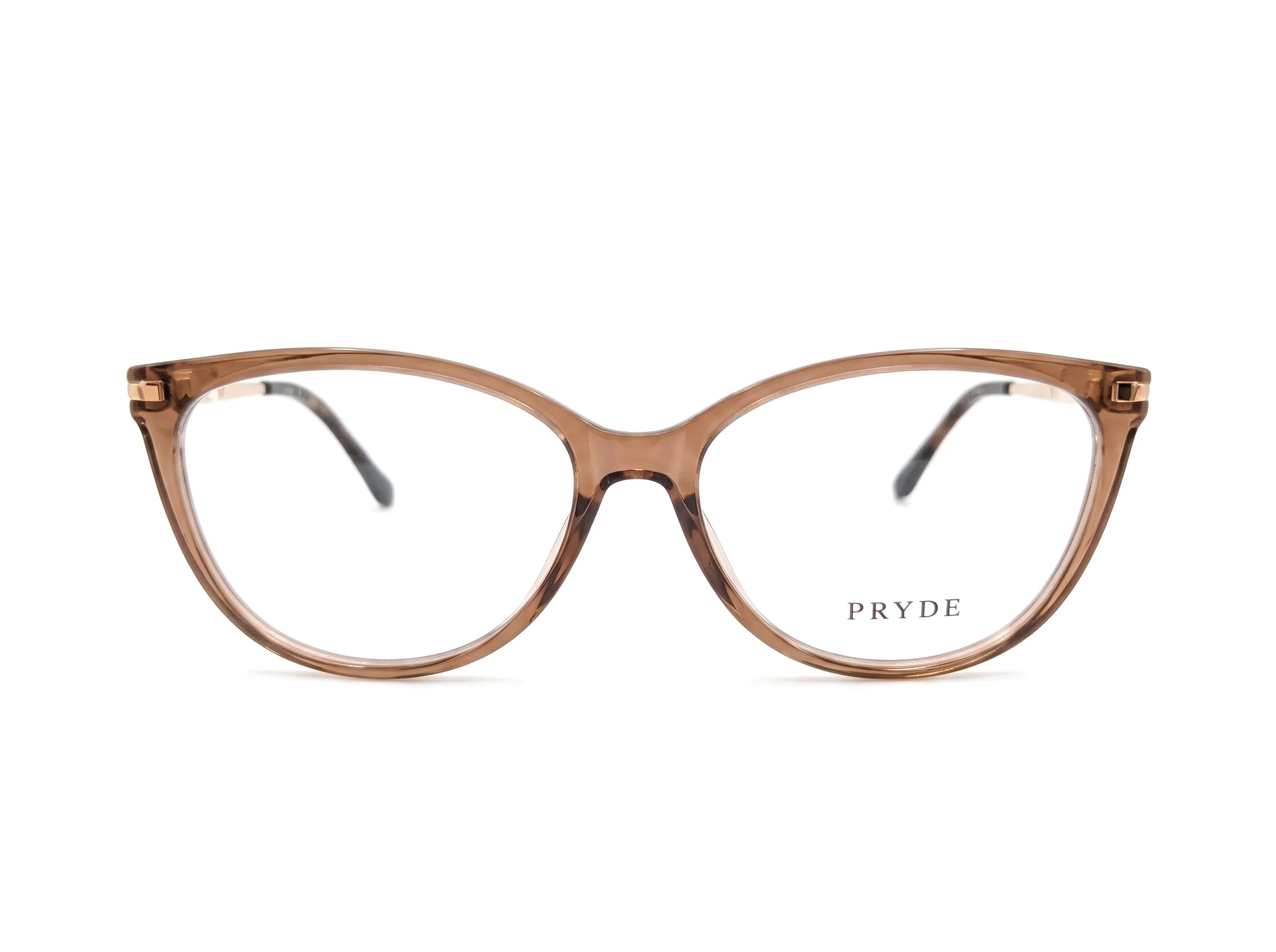 PRYDE VANTA — deep ink black rectangular optical frame in Japanese acetate, front view on white background.